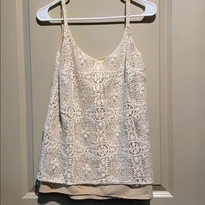 Cabi Cream lace Cami